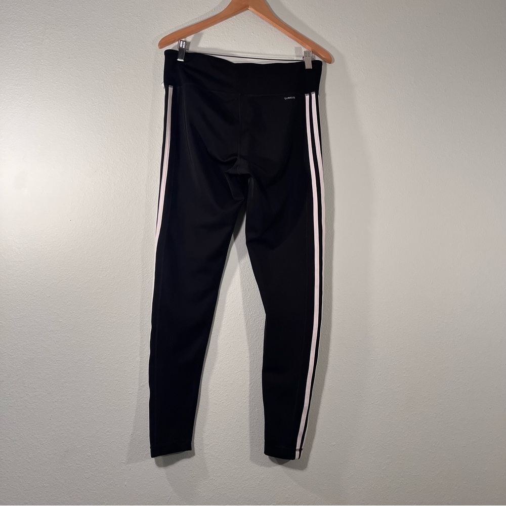 Adidas vintage style Black Leggings with White Stripes women’s size large - Picture 11 of 11